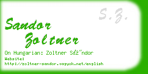 sandor zoltner business card